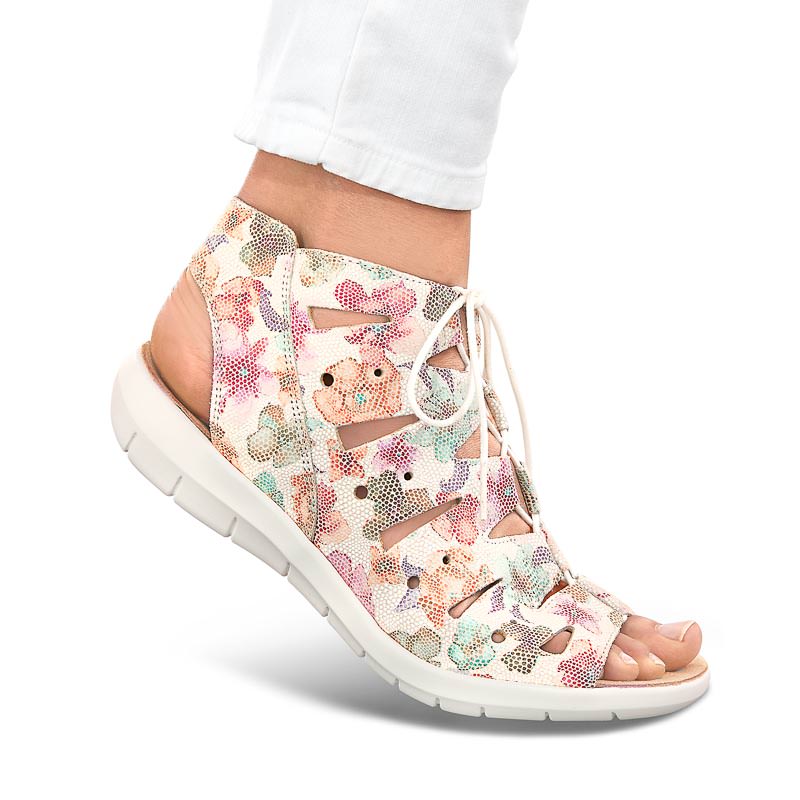 Chaussures de confort Helvesko : modle Aurora, blanc multi Image 4