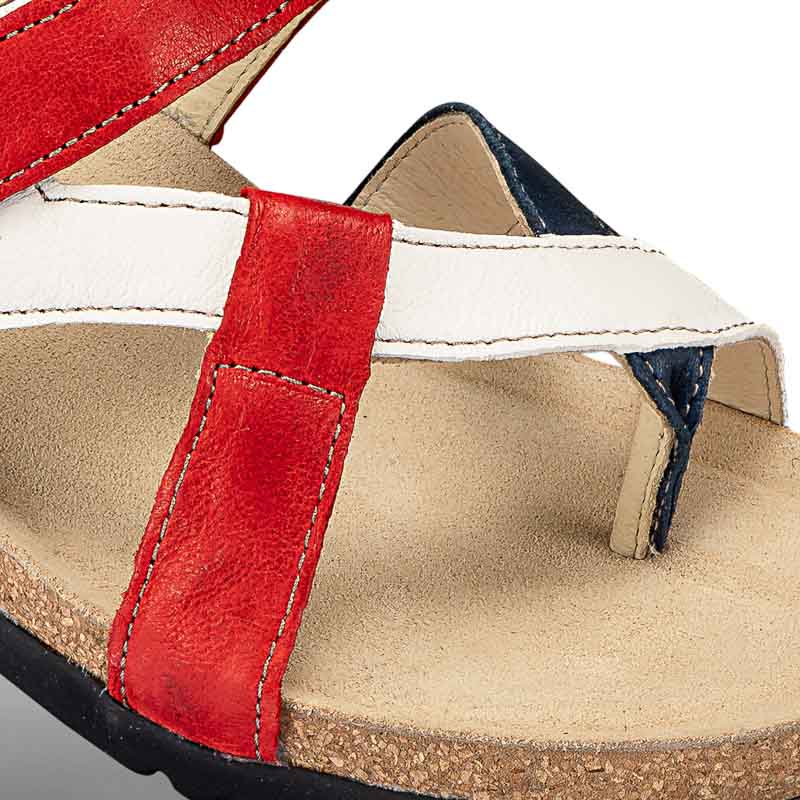 Chaussures de confort Helvesko : modle Beja, rouge/blanc Image 4