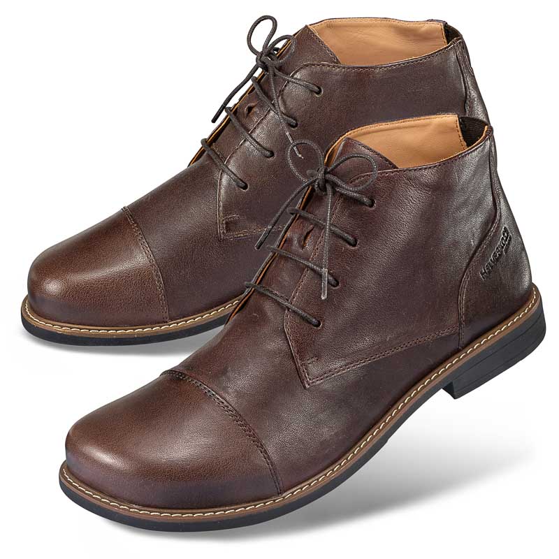 Chaussures de confort Helvesko : modle Elvin, marron fonc