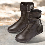 Chaussures de confort Helvesko : modle Romana, marron fonc