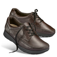 Chaussures de confort Helvesko : modle Bent, marron fonc